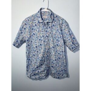 PETER MILLAR Men's Hawaiian Shirt Pirate Skull Rum Short Sleeve Button Size L